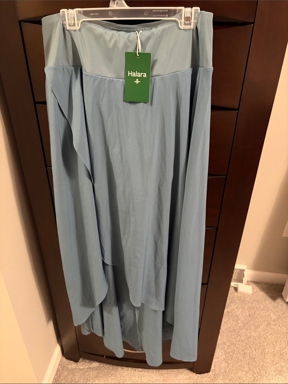 HALARA Light Blue High-Low Layered Skirt